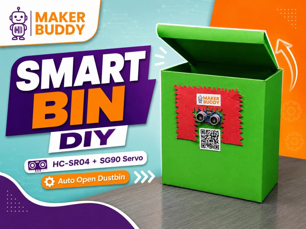 Touchless smart dustbin using an ultrasonic sensor and servo