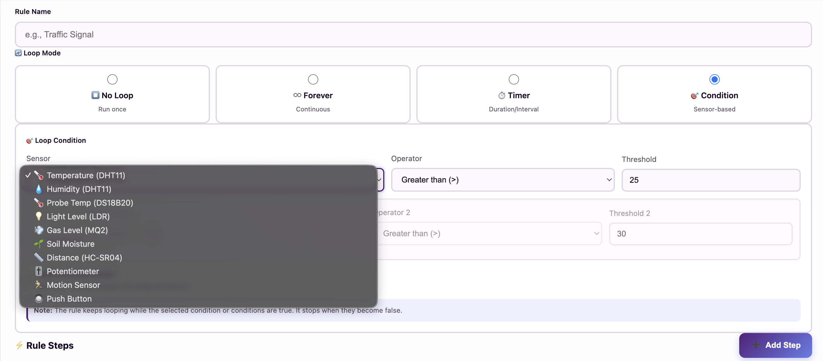 Step 1: Choose Sensor